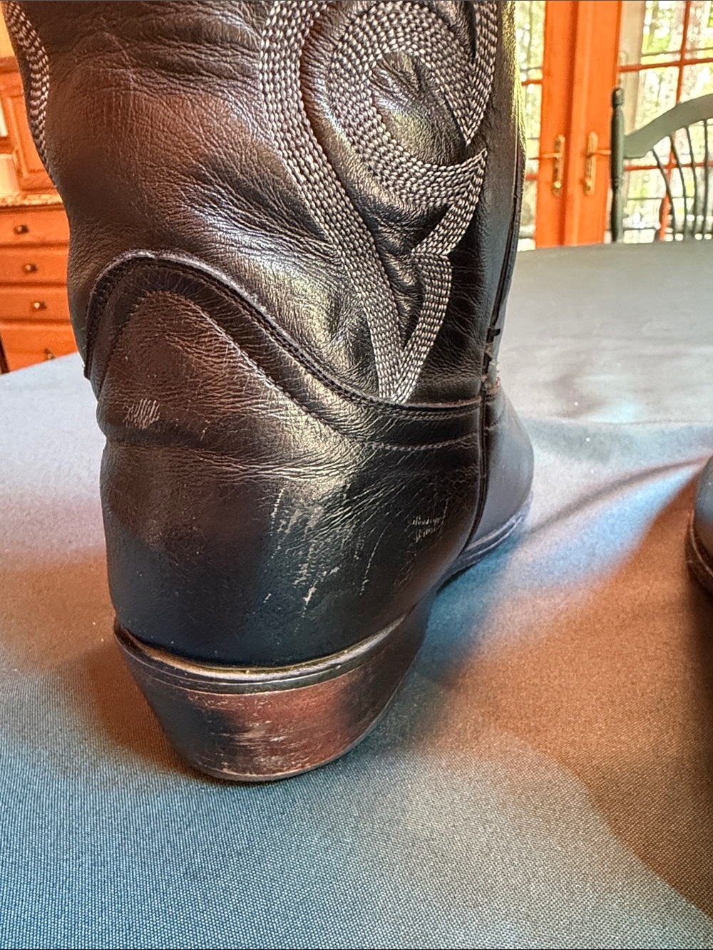 Dan Post Black Western Cowboy Boots - Men's Classic Pull-On 101/2 extra wide. - Picture 6 of 9